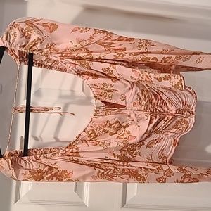 Free People Ruched Pink Top